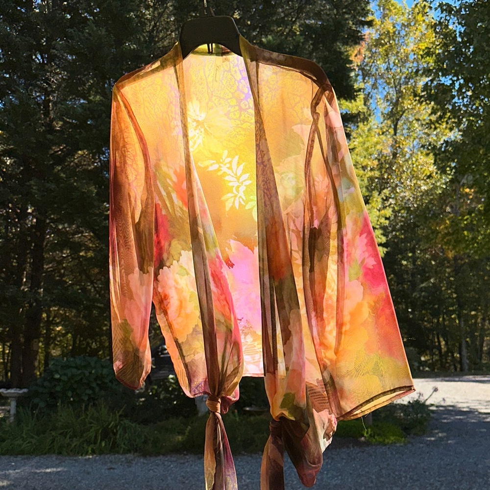 Chenault Multicolor Patterned Kimono - image 7
